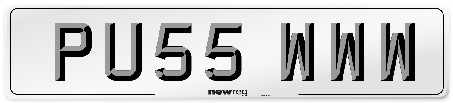 PU55 WWW Number Plate from New Reg